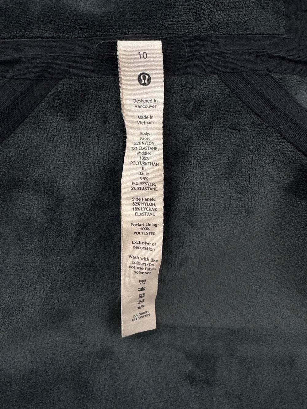 lululemon Cross Chill Black Jacket *RepelShell Size 10 - Picture 8 of 16